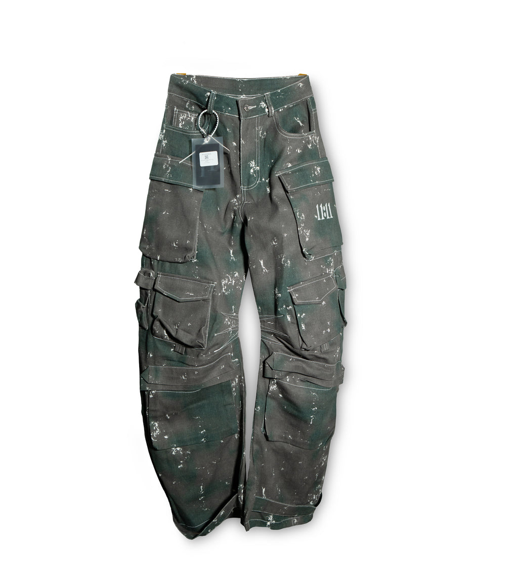Multi pocket high waisted cargo