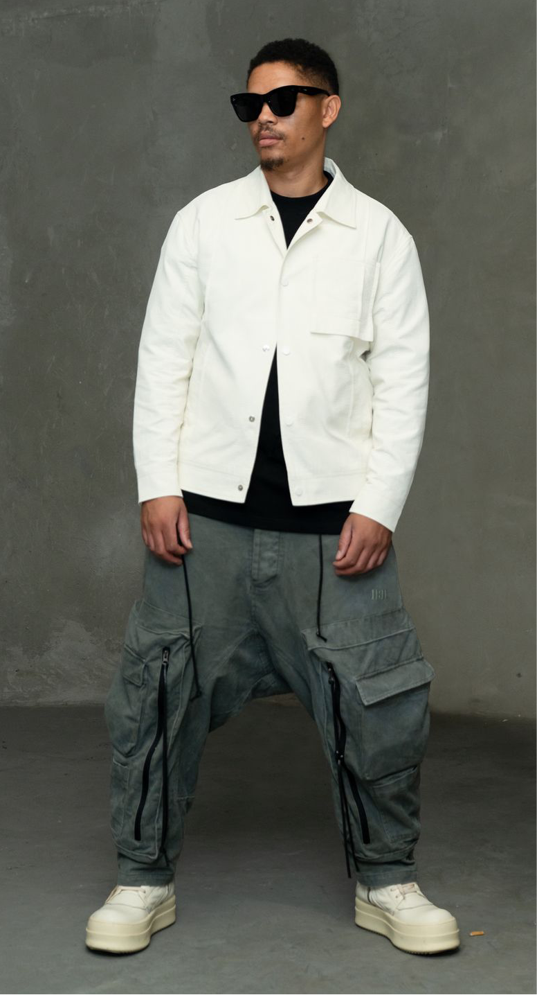 Drop crotch pocket pants