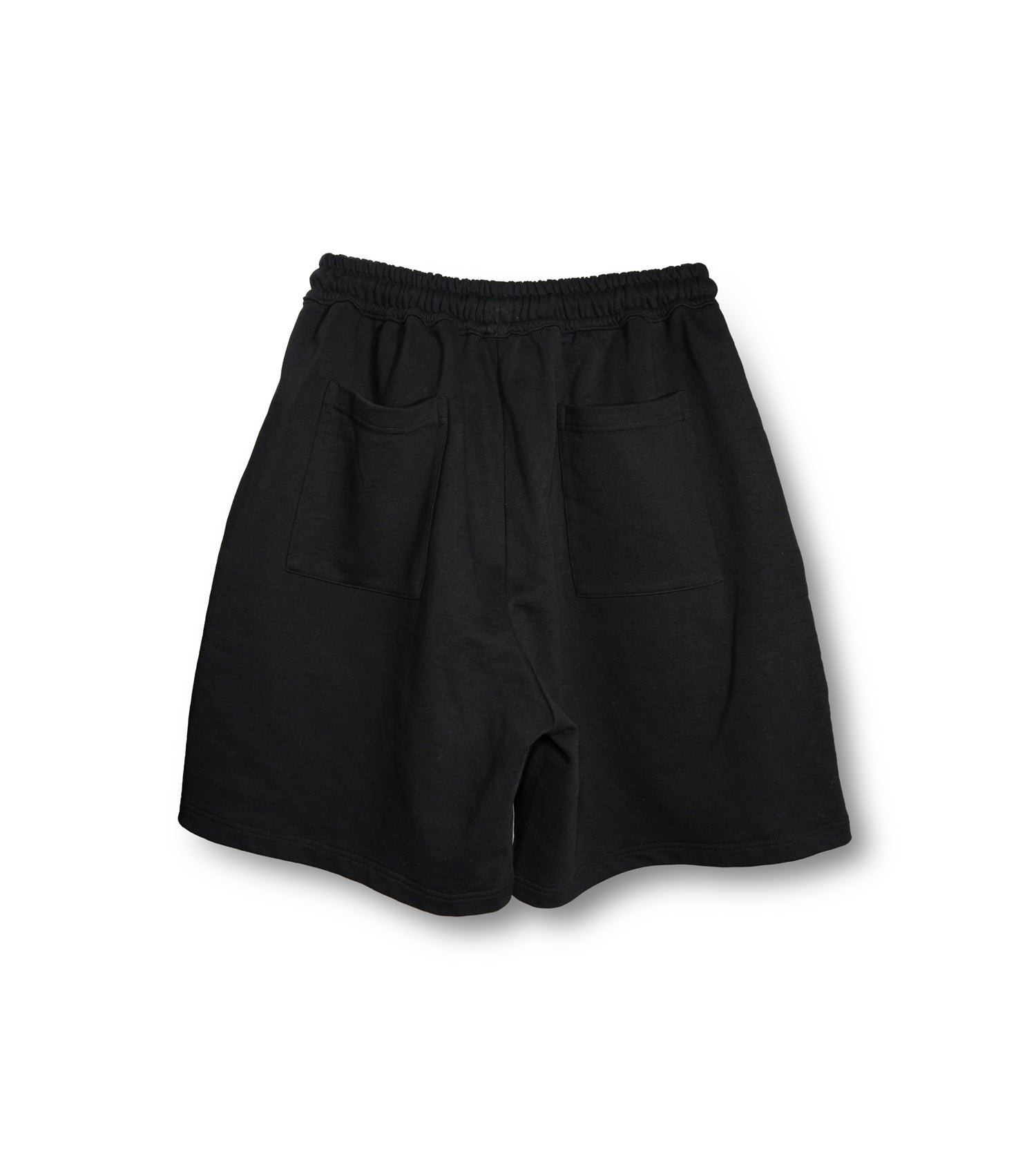 Black flappy pocket shorts