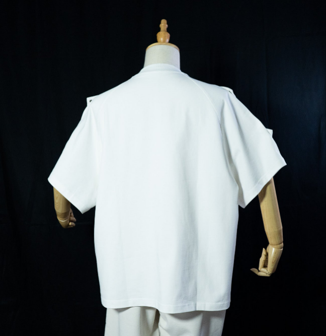Arm stud white oversized T-shirt