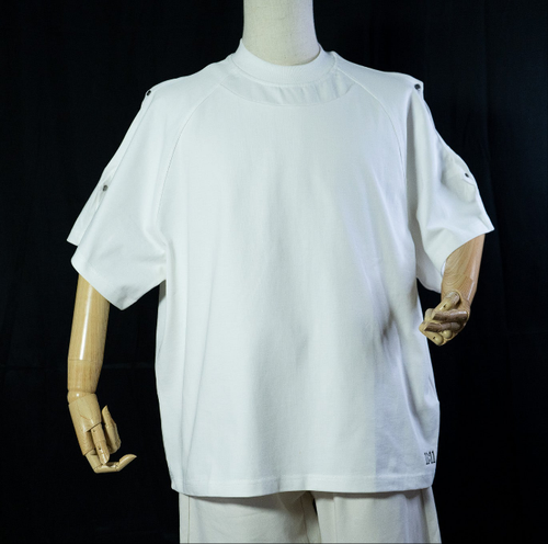Arm stud white oversized T-shirt