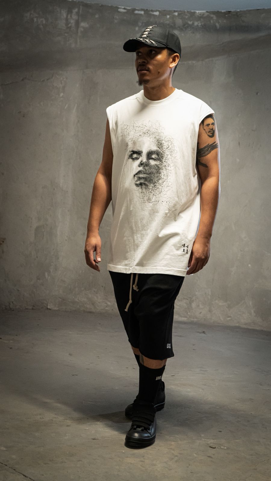 Changing faces oversized vest