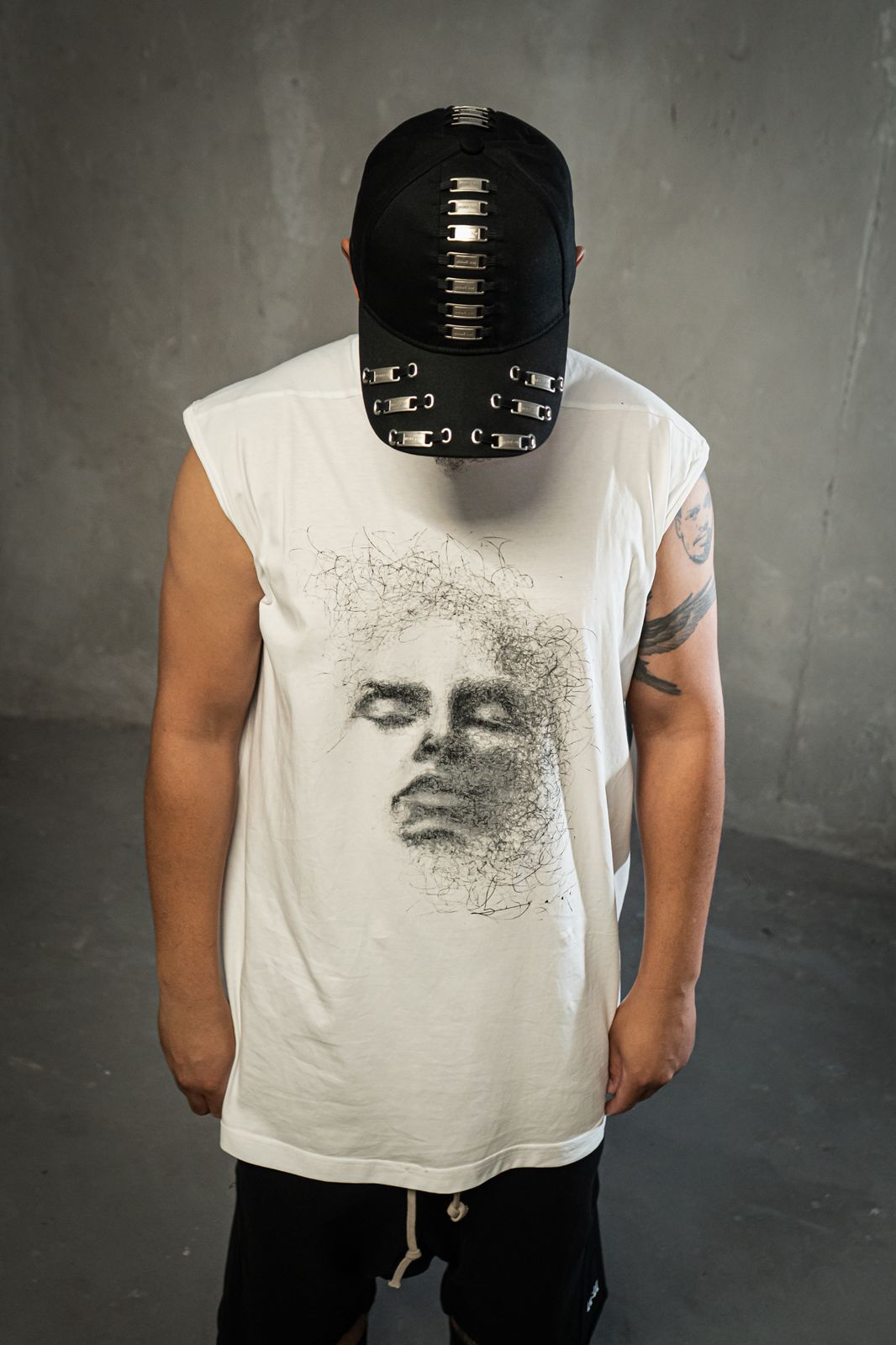 Changing faces oversized vest