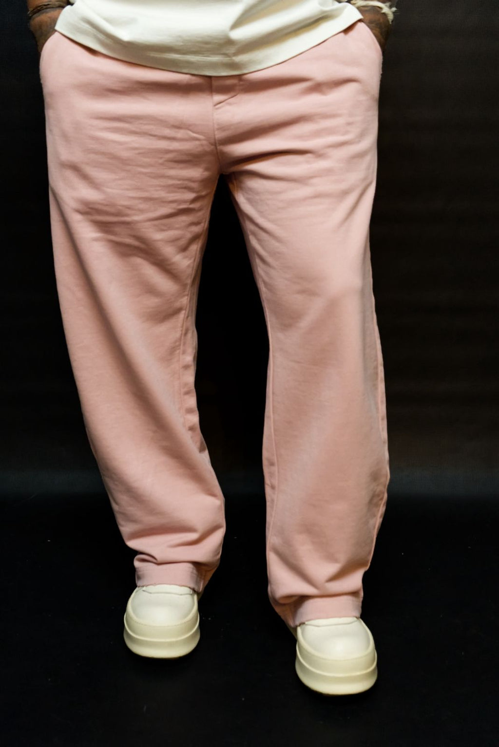 Milky pink track pants